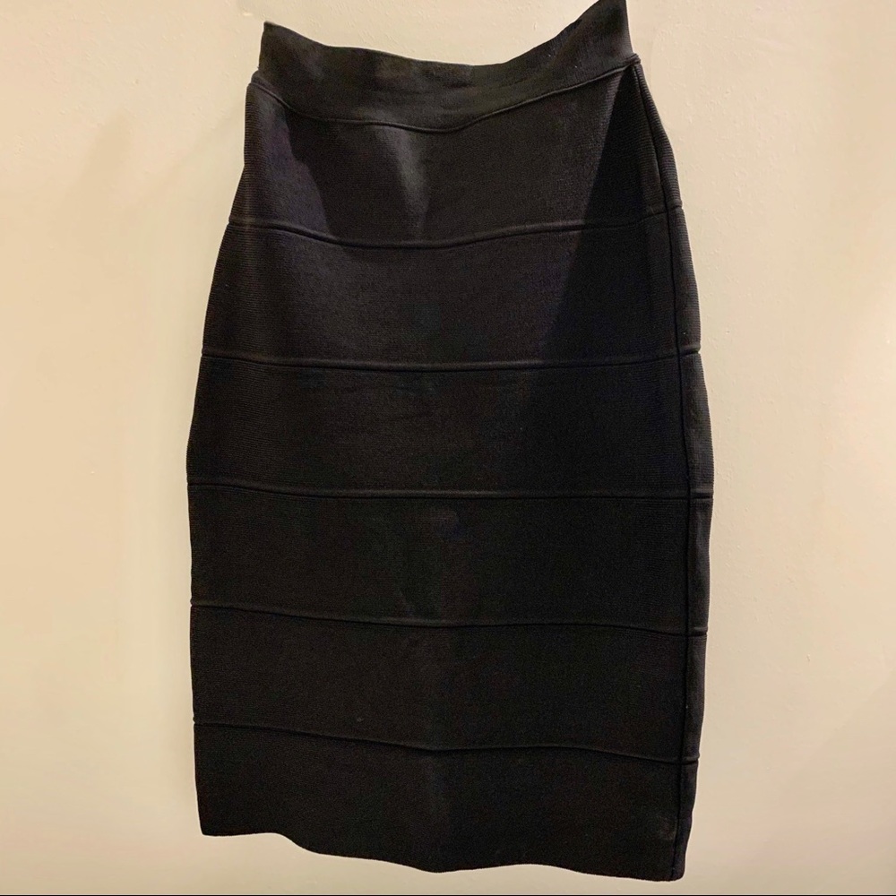 BCBGMaxAzria Bandage Skirt, Black, S